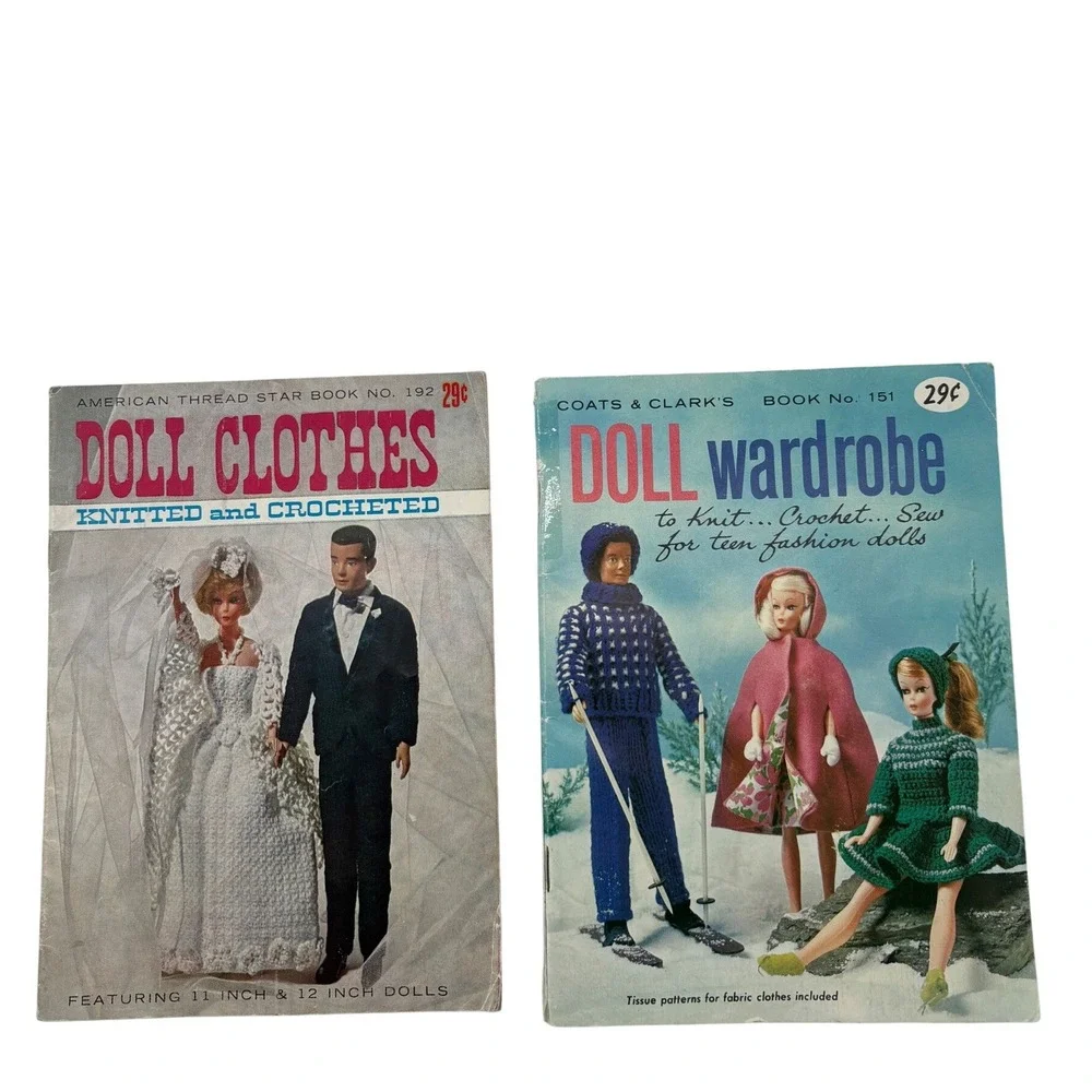 Vintage 1964 Barbie Ken Doll Clothes Pattern Book No 151 Star Book 192 Craft Lot